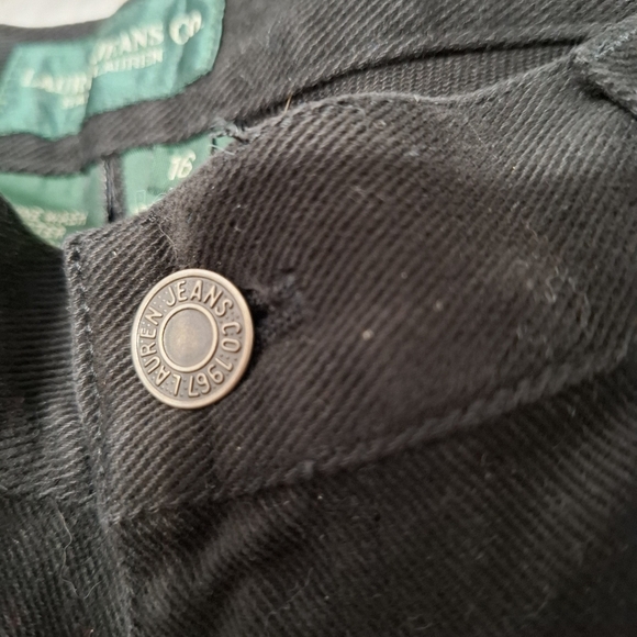 Lauren Ralph Lauren Jeans Women’s Plus Size  Straight High Rise Size 16 Black - Picture 5 of 14